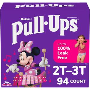 Pull-Ups Girls' Potty Training Pants, Size 2T-3T Training Underwear (16-34 lbs), 94 Count Pull-Ups Girls' Potty Training Pants, Size 2T-3T Training Underwear (16-34 lbs), 94 Count