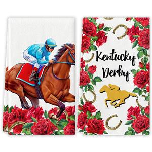 Kentucky Dish Towels Kentucky Tea Towels Horse Racing Banner Kentucky Decorations for Home Party