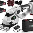 Cordless Hedge Trimmer,Cordless Grass Shear & Shrubbery Trimmer,with a 5.3-inch Lawn Mower Blade,Hedge Trimmer with 2 PCS Batteries, for Garden,Lawn.Note: It Does not Include the 9-inch Blade.