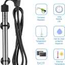 hygger 802 Aquarium Titanium Heater Rod Fish Tank Heating Element Replacement Heater Tube (Controller Excluded) 100W