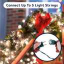 PREXTEX 100 Count Clear Christmas Lights - 20 ft Ultra Bright String Lights with Green Wire for Indoor and Outdoor Use, Christmas Trees, Holidays, Patios and Garden