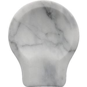 Marble Spoon Rest for Kitchen Counter, Cooking Utensil Holder for Stove Top, Spatula, Tongs Holder with Non-Slip Silicone Feet, 1 Pack (Gray)