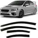Tape-On Rain Guard 4-Piece for 2015-2021 Subaru WRX Windows Visor Shield Shade Smoke 1521WRX (black)