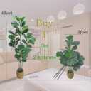 Artificial Fiddle Leaf Fig Tree DIY 5FT 6FT, Faux Plant in Pot