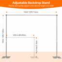 Pipe and Drape Backdrop Stand Kit 10x10ft, Heavy Duty Back Drop Adjustable Stand with Carry Bag, Metal Background Frame for Parties Wedding Birthday Decoration Photography Photo Booth Video - Silver