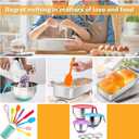 E-far Loaf Pan Set of 4, 9x5 Inch Stainless Steel Bread Loaf Pan, Metal Bakeware for Baking Bread Cake Meatloaf Brownies, Healthy & Non Toxic, Easy Release & Dishwasher Safe