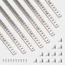 Adjustable Shelf Bracket 40 Inch 8 Pack Silver Shelf Pilaster Strips Shelf Rail Shelf Track Adjustable Wall Shelves and Supports for Cabinet Closet Organization