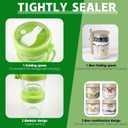 LKTKJDS On the Go Yogurt Parfait Snack Cup 26 oz with Spoon & Lid, 100% Leak Proof Granola Holder for To Go Breakfast Cereal Fruit Overnight Oats Container Reusable, Travel Hiking Camping 2 Pack (White and green Oatmeal Cup)