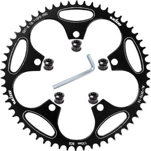 110/130 BCD Chainring 36/38/40/42/44/46/48/50/52/54/56/58/60T Round Narrow Wide Bicycle Chainring with 5 Screws for Road Bike Folding Bicycle