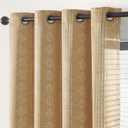jinchan 95% Blackout Boho Curtains 63 Inch Length for Bedroom Mustard Yellow Geometric Printed Grommet Top Room Darkening Thermal Insulated Window Drapes 2 Panels