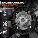 GEARLAST Engine Cooling Fan Clutch Compatible with Dodge Ram 1500 2500 3500 2009-2010, Dodge Pickup FULLSIZE/RAMCHARGER 2009-2017 Replaces 55056840AC, 55056840AB, 55057087AA,55057152AA, 55057153AA