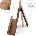 Beautiful Cookbook Stand for Your Kitchen Counter - Solid Wood Stand Easily Keeps Cook or Recipe Books Open for Convenient Cooking - Perfectly Fits Your iPad/Tablet and Enhances Any Kitchen Decor