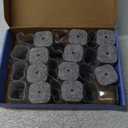 Ansible 24 Pcs Chair Leg Floor Protectors Square, Silicone Felt Furniture Leg Pads Caps Covers for Hardwood Floors (Fit:1-1/16" to 1-5/8") (Clear)