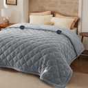 Bedsure Electric Blanket Queen Size  Dual Control Heated Weighted Blanket Queen with 10 Heat Settings, Fast Heating with 10 Time Settings (84x90 inches, Formal Gray)