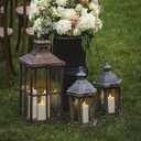 Flameless Waterproof 2.2" x4" 4" 5" 5" 6" 6" 7" 7" Pillar Candles with Remote Control and Timer, LED Battery Operated Plastic Ivory Pack of 8 Outdoor Flickering Warm Light