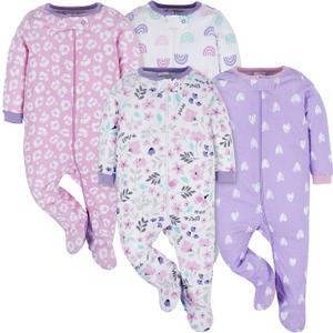 Onesies Brand baby-girls 4-pack Sleep 'N Play Footies Multi Pack (6-9 Months) Onesies Brand baby-girls 4-pack Sleep 'N Play Footies Multi Pack (6-9 Months)