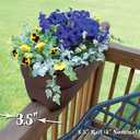 Emsco Group Bloomers Railing Planter with Drainage Holes 24" Weatherproof Resin Planter Brown, Plastic