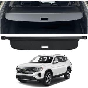 Retractable Trunk Cover Compatible with 2018-2025 Volkswagen VW Atlas Cargo Cover Rear Trunk Security Cover VW Atlas Accessories Privacy Screen Cover