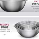 FineDine Stainless Steel Mixing Bowls Set, Dishwasher Safe, 6 Piece Metal Mixing Bowls For Kitchen, Nesting, Large, Small, Big Food Prep, Cooking, Baking