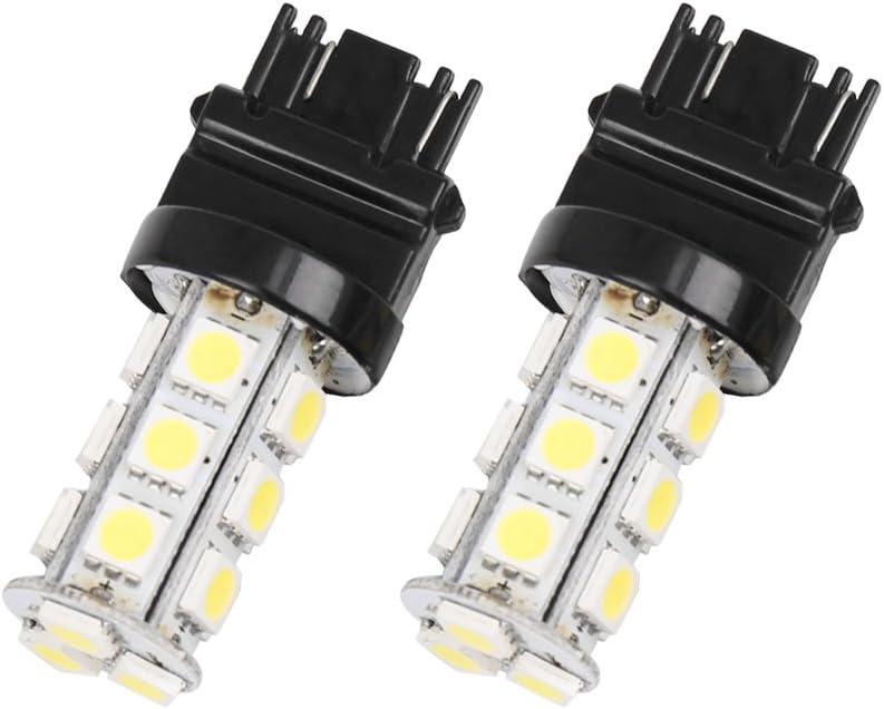 uxcell 2 Pcs 3156 18-5050-Surface Mount Device-LED Cool White Bulbs Car Tail Reverse Up Light Lamp 3157