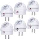 Emotionlite Plug-in Night Lights, Warm White LED Nightlight, 360 Rotation, Dusk to Dawn Sensor, Kids, Adult, Bedroom, Hallway, Bathroom,Kitchen, Stairways, Corridor, 6 Pack