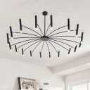 EGM Modern Chandelier 20-Light with G9 Bulb, LED Chandelier for Living Room, Black Sputnik Chandeliers Mid Century Dimmable for Dining Room