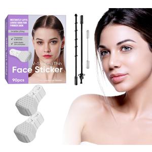 Face Lift Tape,40Pcs Invisible Instant Face Lifter Tape,Face Lifting Tape with Lifting Ropes Elastic,Lift Facial Wrinkles Sagging Skin,Makeup Tools to Hide Facial Wrinkles and Double Chin