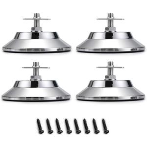 OwnMy 4 PCS Billiard/Pool Table Leg Levelers, Leveling Risers for Football/Soccer Table, Ping Pong Table, Air Hockey Table, 5 Inch Metal Game Table Leg Levelers Heavy Duty Leveling Feet
