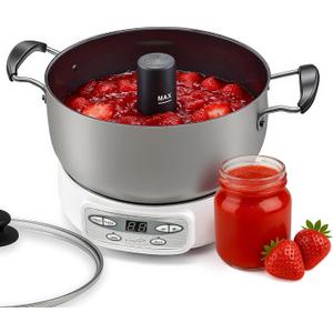Automatic Jam and Jelly Maker 1000W, 2L Per Batch (≈4 x 16OZ), Electric Pot Stirrer Machine for Homemade Fruit Jam, Jelly & Sauce, Non-Stick Self Stirring Pot, BPA-Free, Replace ball fresh Jam Maker