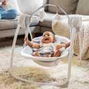 Ingenuity Comfort 2 Go Compact Portable 6-Speed Cushioned Baby Swing with Music, Folds Easy, 0-9 Months 6-20 lbs (Cuddle Lamb)