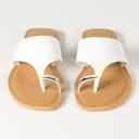 The Drop Women's Camilla Wide Thong Sandal (10, White)