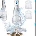 InoKraft Pool Vacuum for Above Ground Pool, Cordless Pool Vacuum for Inground Pools, Rechargeable Handheld Pool Cleaner with 18.5 GPM Suction, 60 Min Runtime, 59” Extendable Pole, 300-Mesh Filter