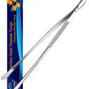 3 x JETKONG 12-Inch Fine Tweezer Tongs Long Cooking Tweezer Stainless Steel Kitchen Tweezers (12" Round Tip-silver)