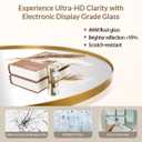 MOON MIRROR Gold Oval Mirror, Oval Pivot Mirror for Bathroom, Brass Oval Vanity Mirror for Wall, Oval Mirror for Bathroom, Brushed Gold Tilting Bathroom Pivoting Mirror(Overall 25.37" x 30")