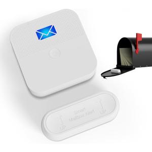 Mail Alarm Mailbox Alert for Delivered Wireless Mailbox Chime Notification System 600 ft Long Range LED Light Flashing and Sound Reminderser