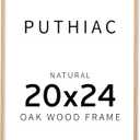 Puthiac 20x24 Solid Oak Wood Picture Frame, Natural Oak, 1 Pack