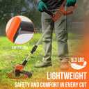 VARSK 12 Inch 20V Cordless Weed Wacker with Automatic Line Feed, 2 in 1 String Trimmer and Edger, Includes 2 X 2.0Ah Batteries/1 X Charger/6 X Replacement Spools, Weed Eater for Lawn, Garden, etc