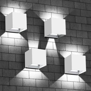 ledmo LED Outdoor Sconses Light Up and Down Wall Lights Aluminum IP65 4.7-Inch 20W High Power 6000K Cold White 1800LM Modern Exterior Lighting Fixture for Patio Home Yard 4 Pack