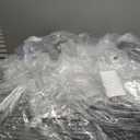 HIGOGOGO Square Stuffed Pouf Ottoman, Corduroy Poufs with Foam Chunk Filling, Furry and Fluffy Pouf Foot Stool Storage Ottoman, 21 X 21 Floor Poufs Foot Rest for Living Room, Dark Grey (21.6 Inch)