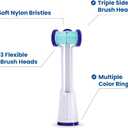 Compatible with Philips Sonicare ONLY- Three Headed Replacement Toothbrush Heads - Fits ONLY Sonicare Models: DiamondClean, Flexcare+, HealthyWhite+, 2 Series Plaque Control (Soft Bristles - 3 Pack)