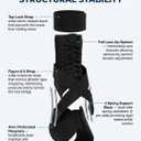 Strong Support Ankle Brace for Women and Men, Dual Spring-Stabilized Lace Up Ankle Support Brace, Figure-8 Wrap, Breathable 4mm Neoprene Ankle Stabilizer for Walking & Recovery, (L)