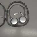 LORELEI Q60 Wireless Bluetooth On Ear HeadphonesBuilt-in Micphone, 40 Hours Up Battery Life, Lightweight Bass Mode, Memory Earmuffs (Silver)