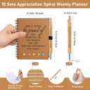 10 Sets Teacher Appreciation Gifts Thank You Gifts Inspirational Spiral Notebooks with Sticky Notepad and Bamboo Pen Nurse Week Gift for Team Nurse Coworker Graduation (May You Be Proud)