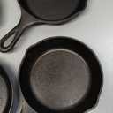 Lodge 6-1/2 Inch Cast Iron Pre-Seasoned Skillet – Signature Teardrop Handle - Use in the Oven, on the Stove, on the Grill, or Over a Campfire, Black 4 Pcs