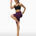 ALONG FIT Women High Waisted Biker Shorts Tummy Control Workout Yoga Shorts with Pockets Athletic Workout Running (Black, L)