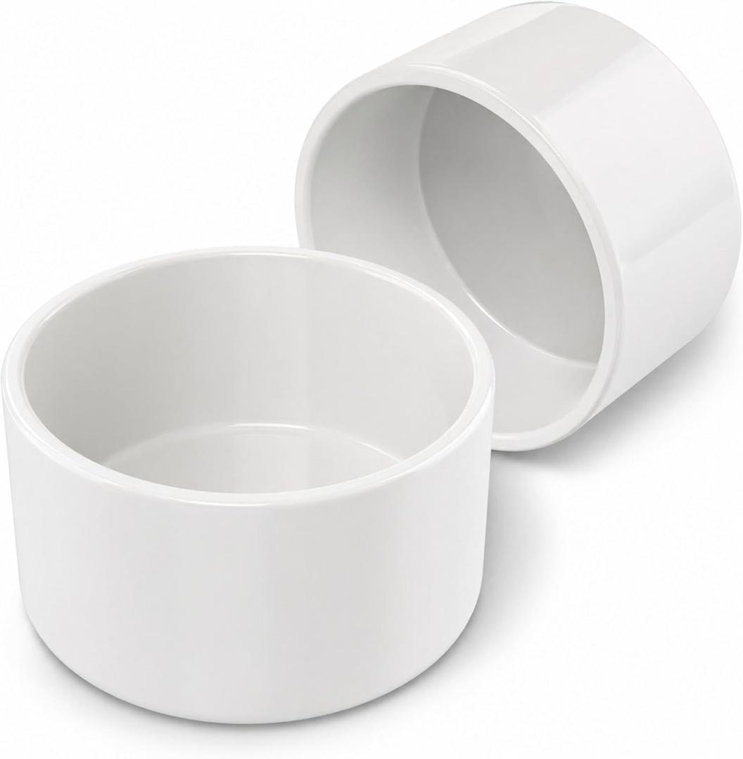 2 Pack 4 Inch PVC End Cap Fitting for Schedule 40 PVC Pipe, White Slip Socket Cap Connector for Irrigation Pool Spa and Cold Water Lines