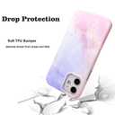 Magnetic Case for iPhone 12/12 Pro - 6.1 inch Compatible with MagSafe Charging - Soft TPU Slim Shockproof Protective Cute Cover with Screen Protector (Turquoise Green Marble)