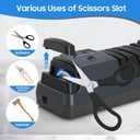 5-in-1 Electric Knife Sharpener for Kitchen Knives, with 100% Diamond Abrasives, 3 Adjustable Speeds, Quickly Sharpening for Straight/Serrated/Kitchen Knives, Scissors