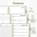 2 x SUNEE 2026 Planner, Weekly and Monthly Calendar Planner 9"x11.2"- 12 Month (January 2026 - December 2026), Vegan Leather Cover, Pocket, Bookmark, Notes, Monthly Tab, Sage Green