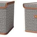 Flip Lid Storage Box, Home Clothing Storage Box, Wardrobe Storage Box, 2 Pack (Small : 58cm)